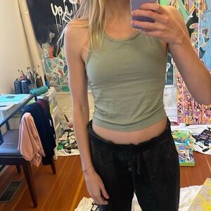 Padded Workout Top Sage Like New